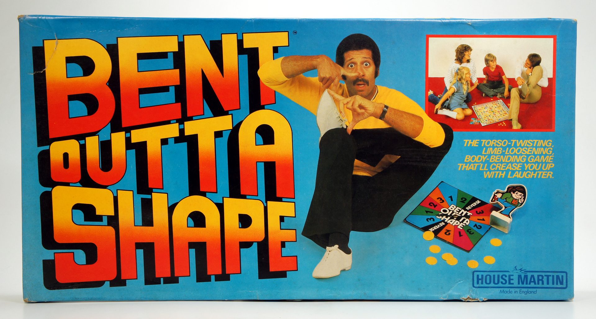 Vintage workout game cover featuring a man in exercise pose.