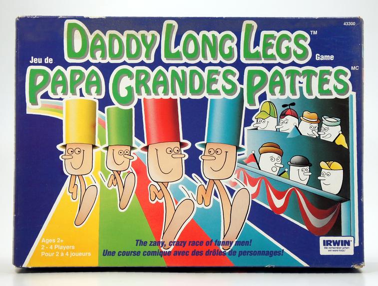 Colorful game box cover featuring elongated characters and a ship with penguins.