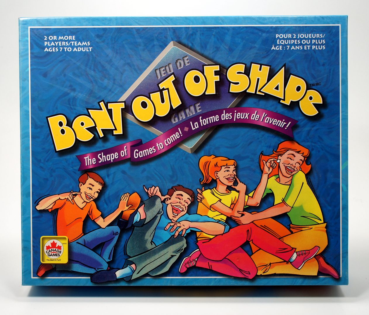 Vintage board game 'Bent Out of Shape' with cartoon characters on the box.