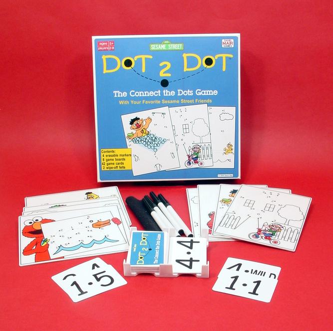 Educational Dot to Dot numbers game with cards and markers.