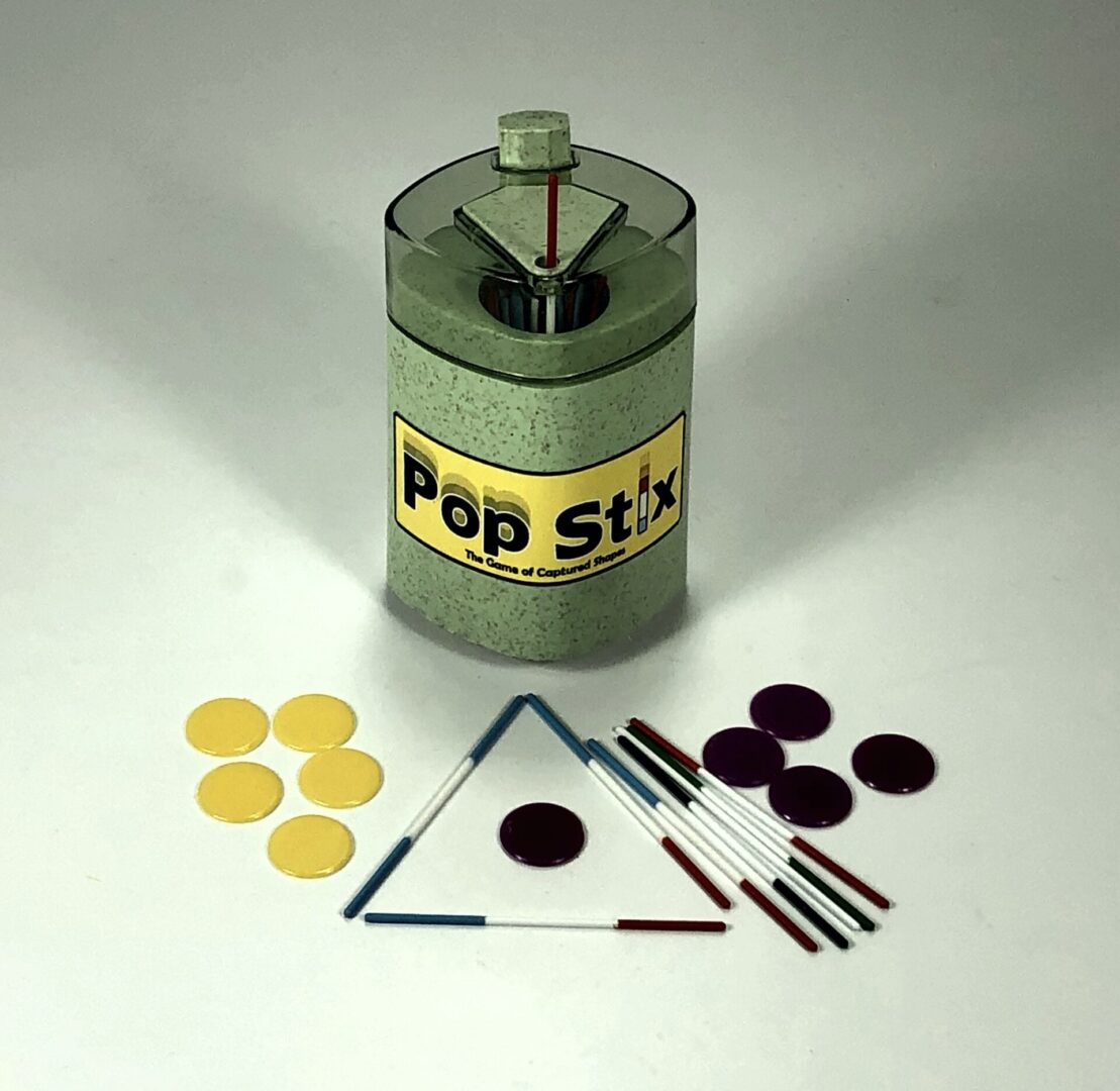 Vintage Pop Star game with tokens, spinner, and matchsticks.