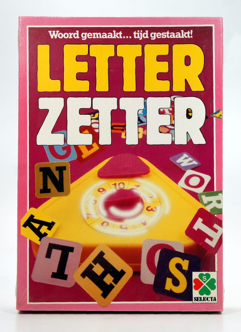 Vintage Letter Zetter word game in bright packaging.