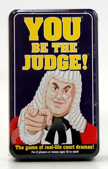 A cartoon judge pointing with the text 'You be the judge!' above.
