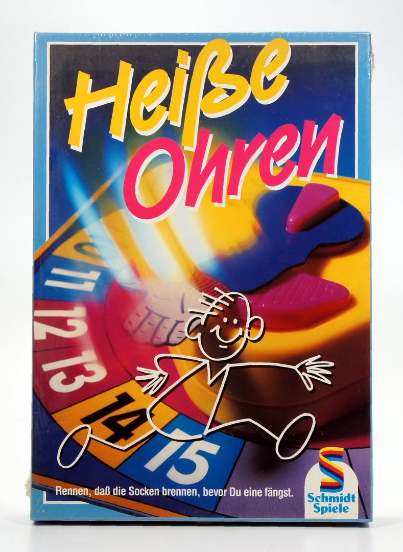 Colorful poster with cartoon character and text 'Helfse Ohren'.