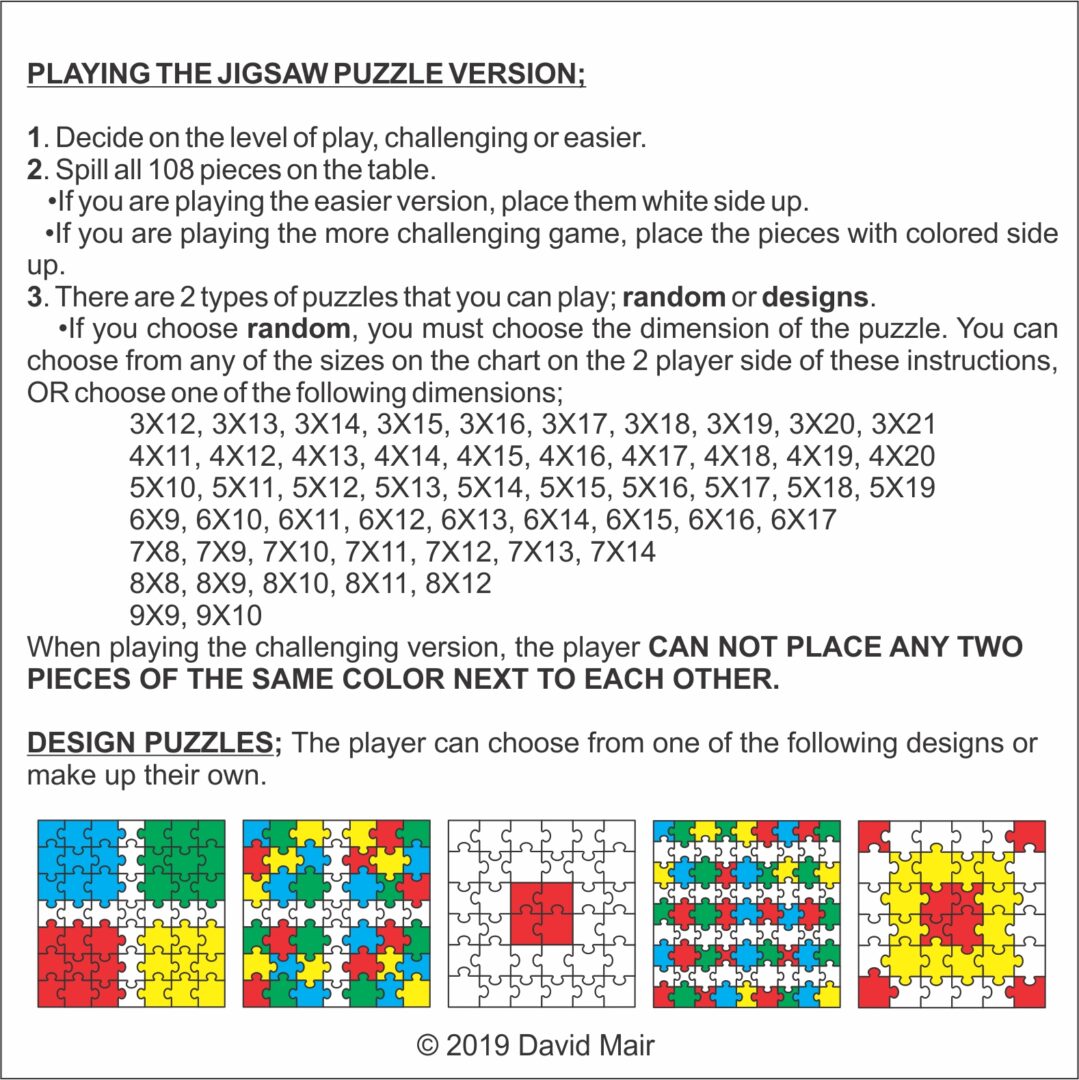 Instructions and design puzzle for assembling a paper plane model.