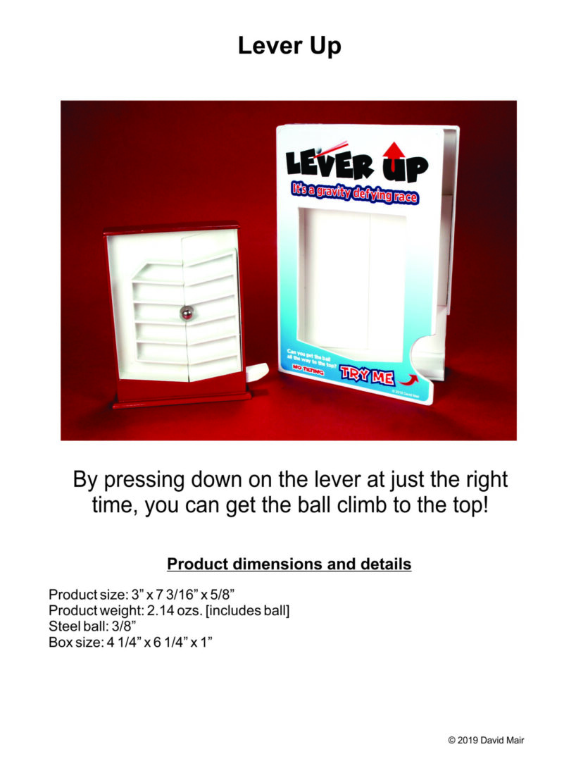 Instructions showing how to use a lever to close a box.
