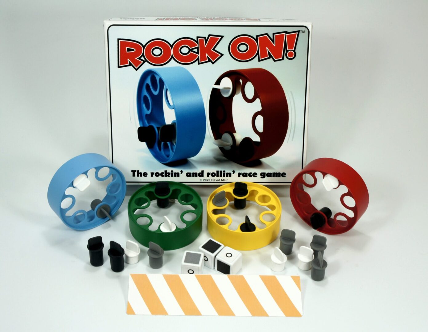 Colorful robot wheels and accessories for a robotics kit.